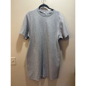 NWT Steve Madden Heather Gray Knit Crew Neck Short Sleeve Tunic Dress XXL Soft